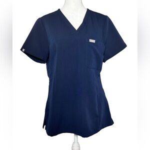 Figs Rare Navy Fitted Catarina Style One Pocket Women’s Scrub Top